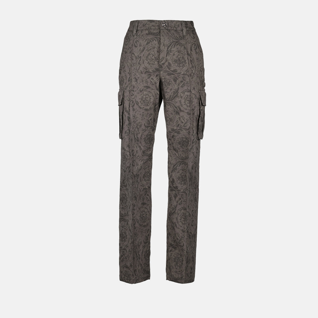 Pantalones Pantalones Barocco Versace Gris Homme