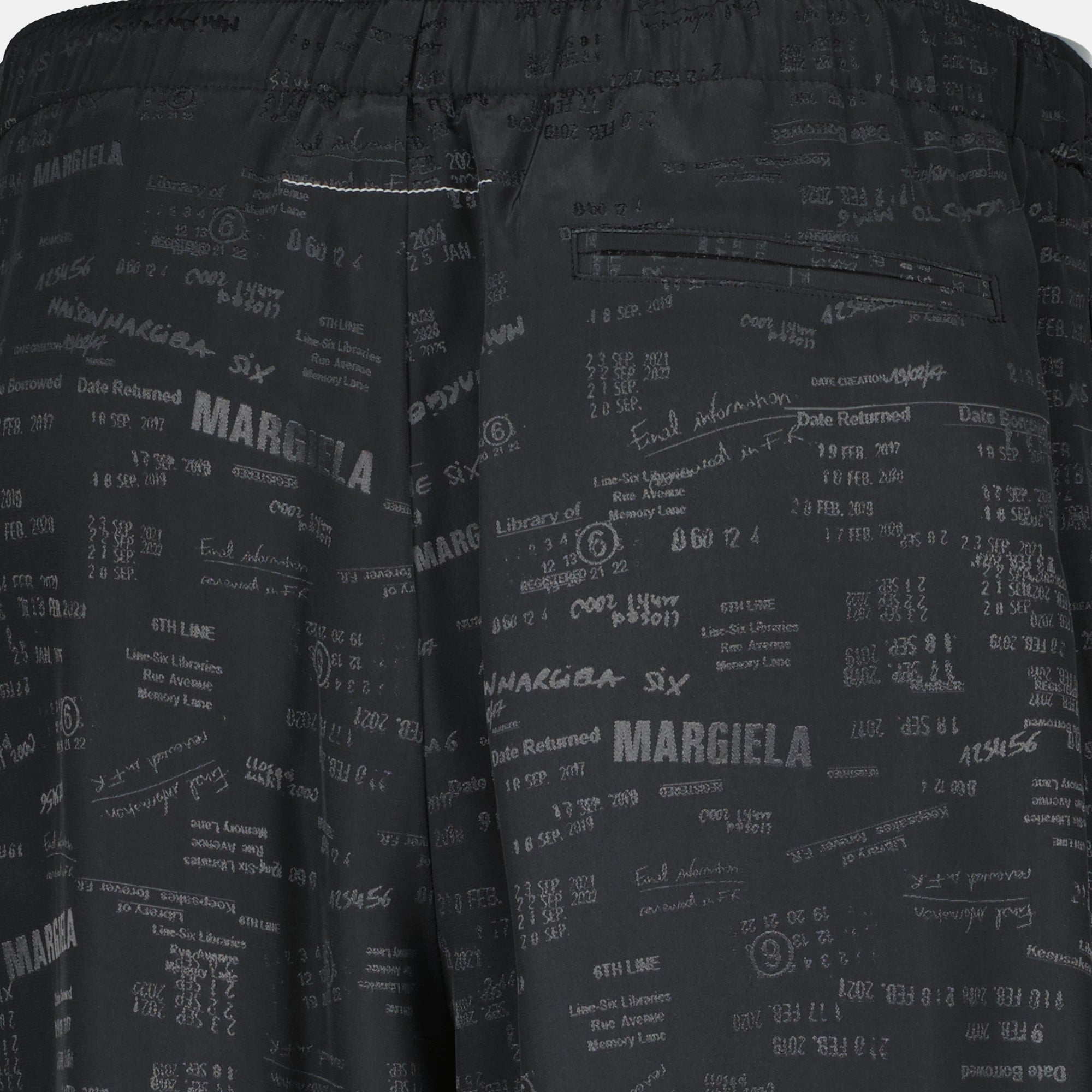 Image de l'article Pantalon ample imprimé gris de la marque Mm6 pour Femme - Saison Printemps-Été 2026 - Vue détaillée_1