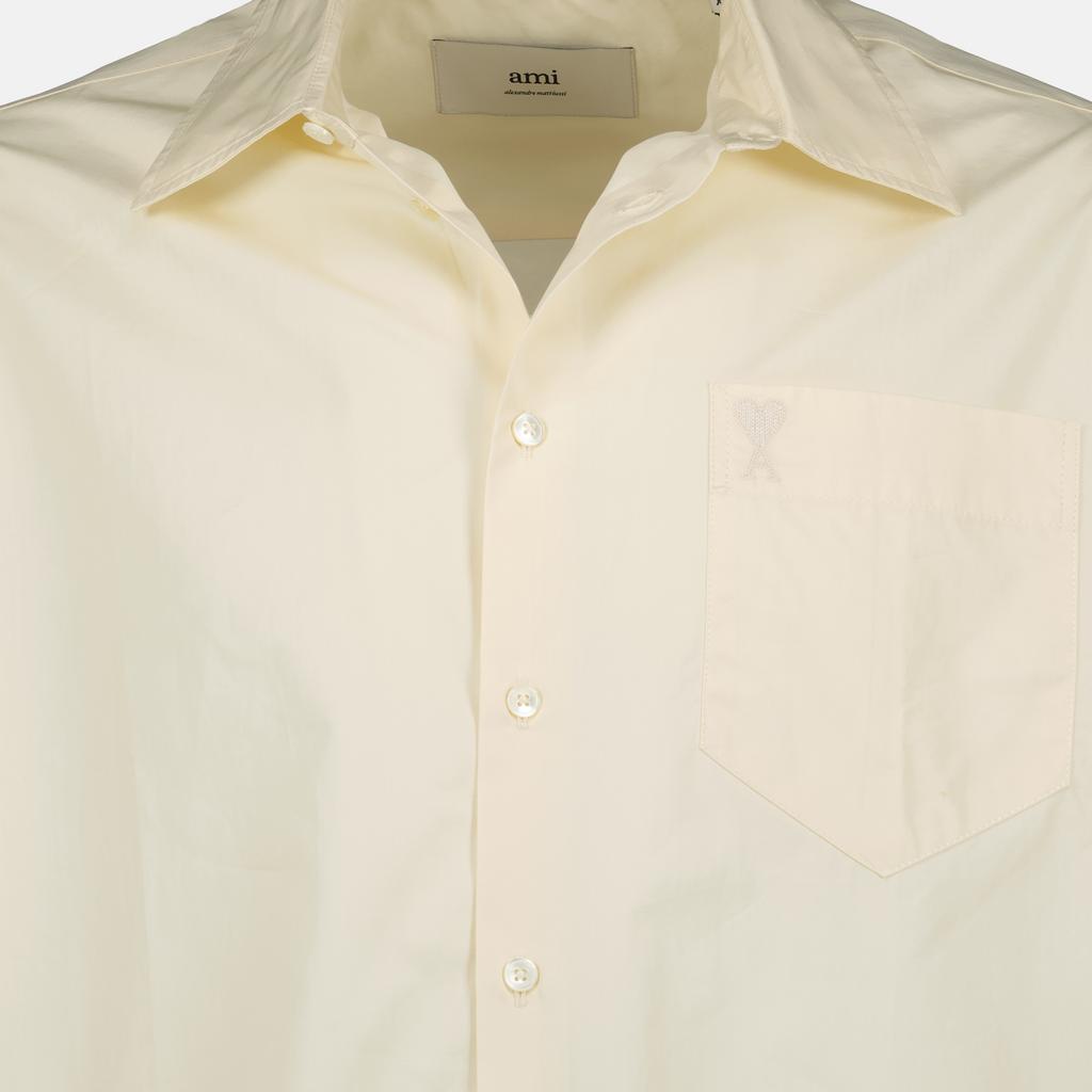 Chemises Chemise en coton Ami PARIS Jaune Homme