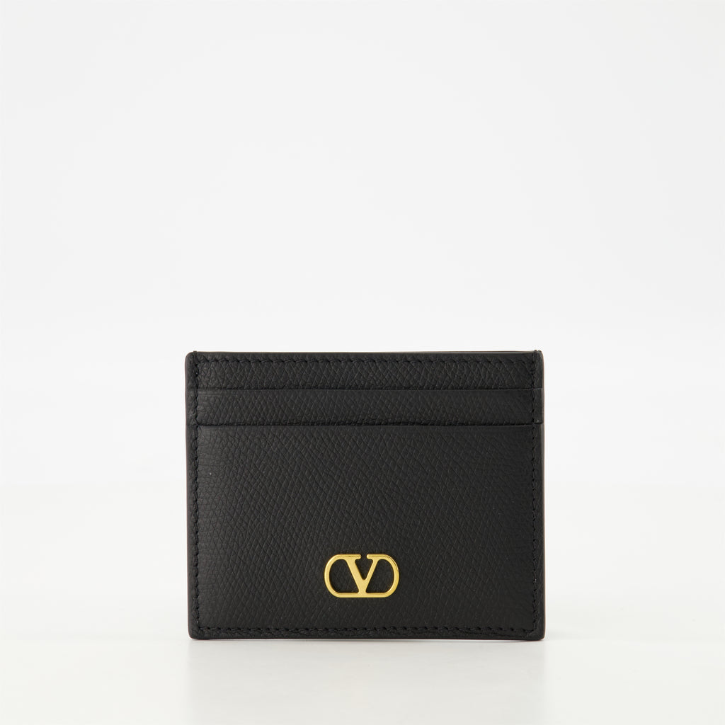 スモールレザーグッズ VLogoカードホルダー Valentino Garavani 黒 Femme