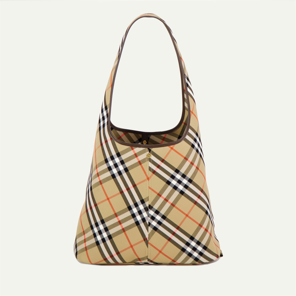 Sacs cabas Grand sac à carreaux Burberry Beige Femme