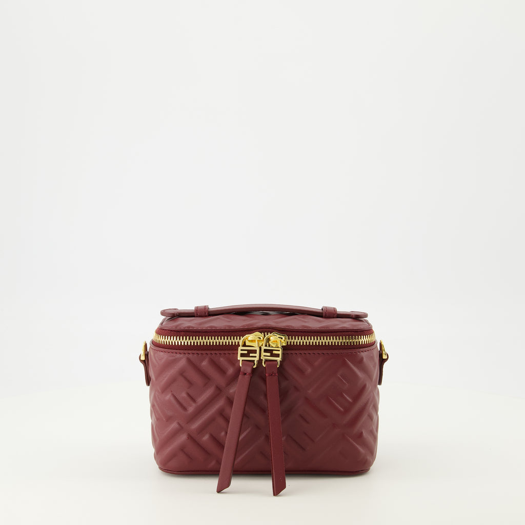 Image de l'article Mini sac Vanity bordeaux de la marque Fendi pour Femme - Saison Printemps-Été 2026 - Vue de Face