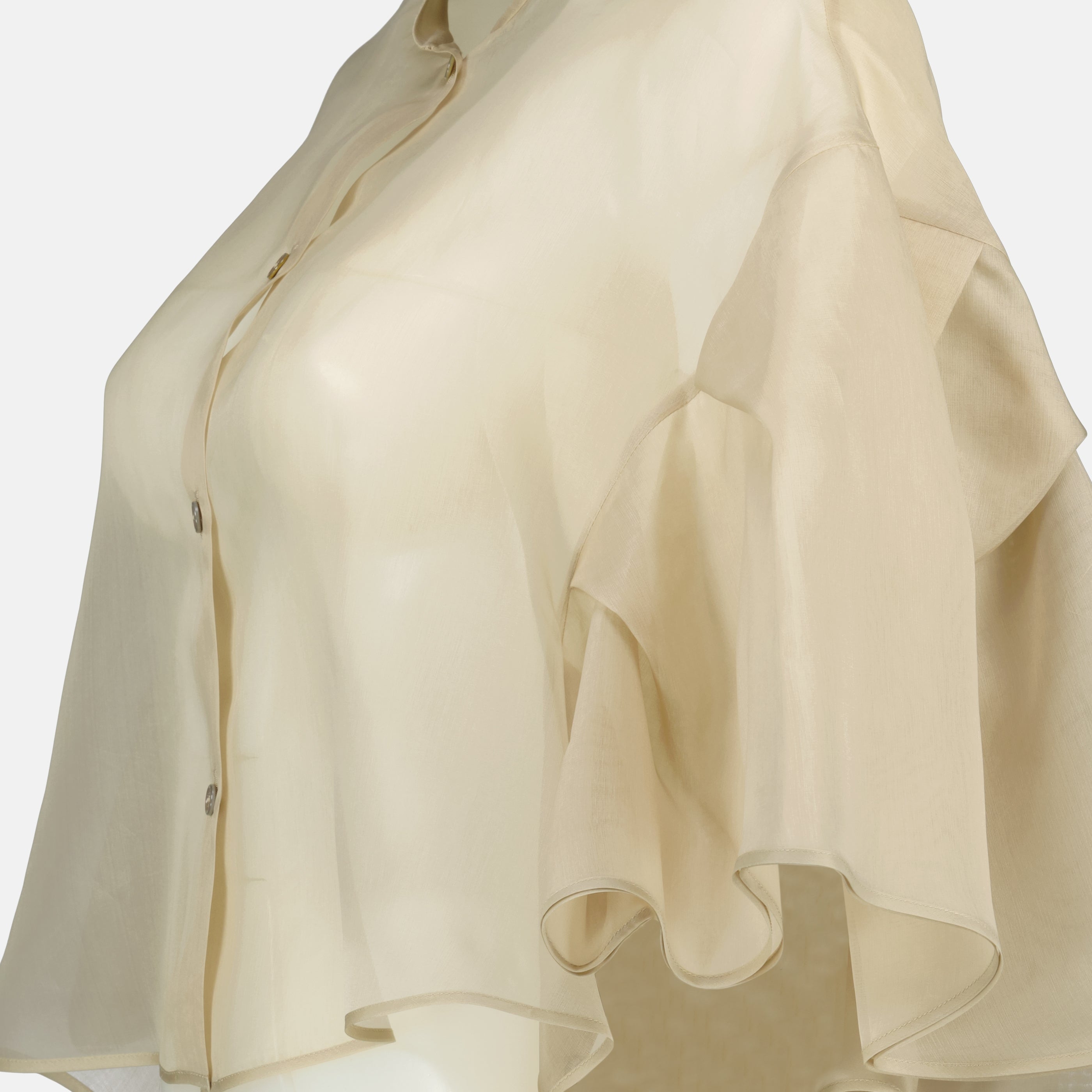 Immagine dell'articolo Camicia beige in organza di seta del marchio Max Mara per Donna - Stagione Primavera-Estate 2026 - Vista Dettagliata_1