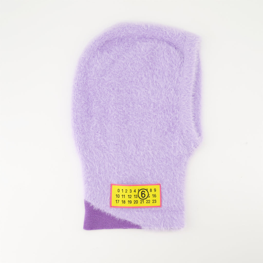 Chapeaux, casquettes et bonnets Cagoule en laine Mm6 Violet Femme