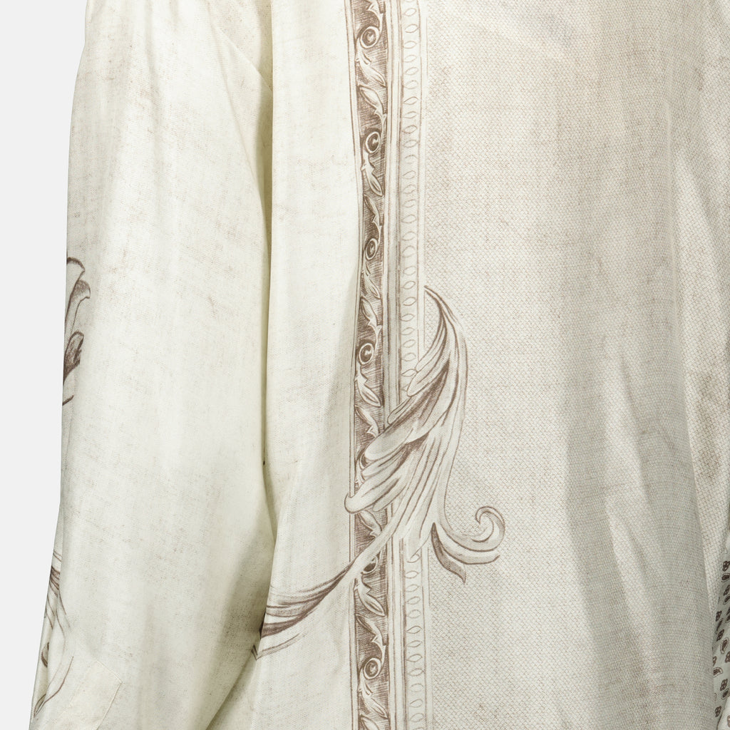 여성을 위한 Max Mara 브랜드의 베이지색 긴 인쇄 셔츠 이미지 - 2026년 봄여름 - 상세 보기_2