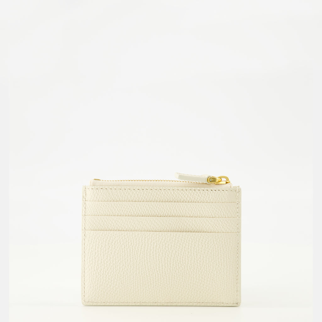Image of the Cherryfic beige cardholder by Valentino Garavani for Women - Spring-Summer 2026 - Back View