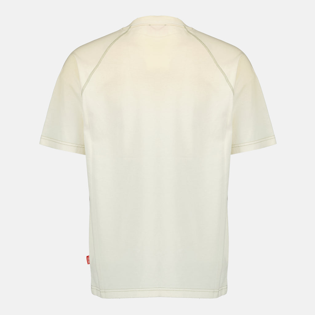 Immagine della maglietta stampata verde da uomo del marchio Diesel - Primavera-Estate 2026 - Vista Posteriore