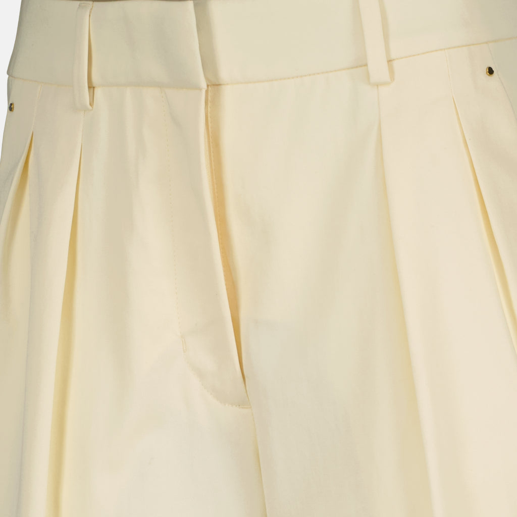 Pantalons Helle Baumwoll-Gabardine-Hose Moncler Blanc Femme