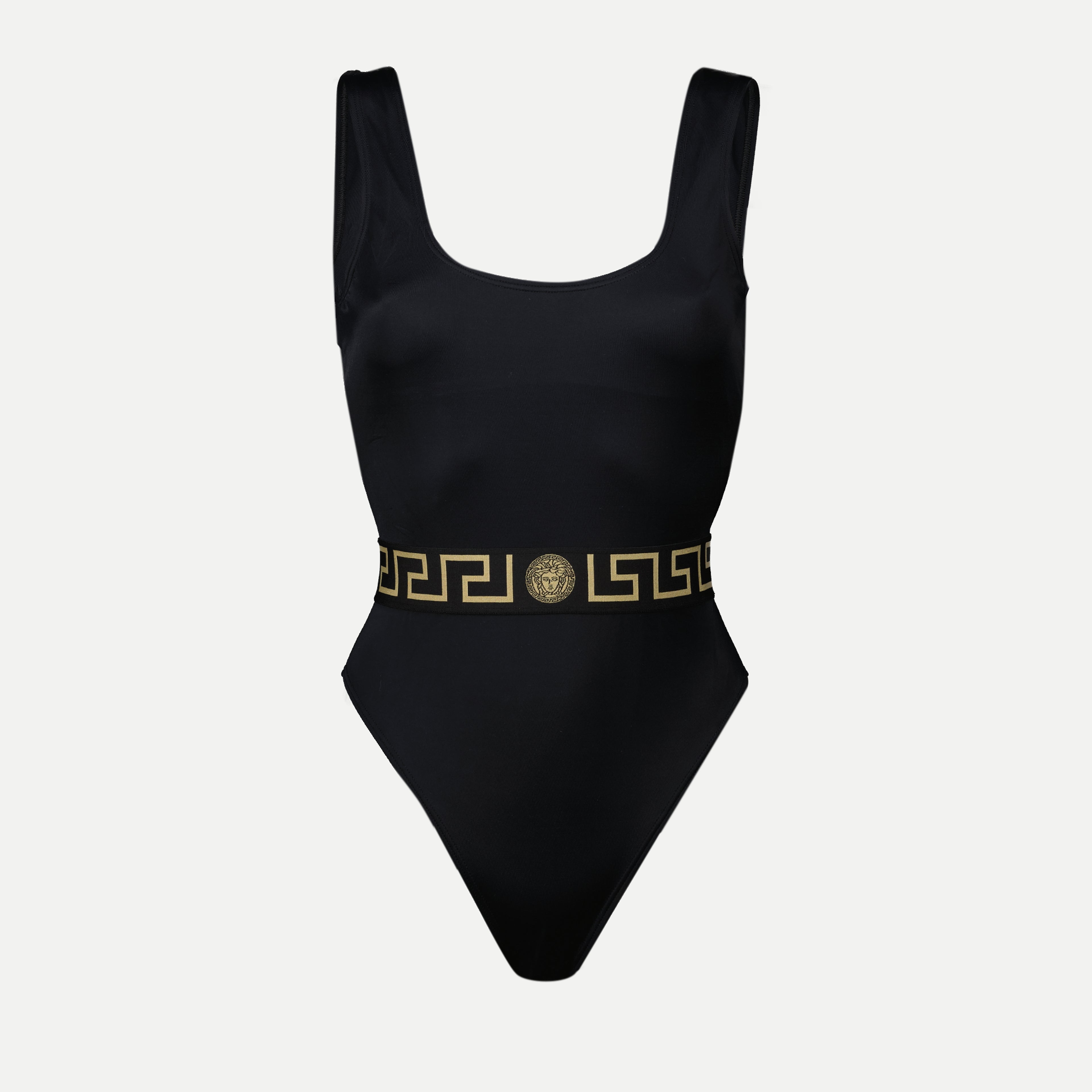 Beachwear Maillot de bain une pièce bordure Greca Versace Noir Femme