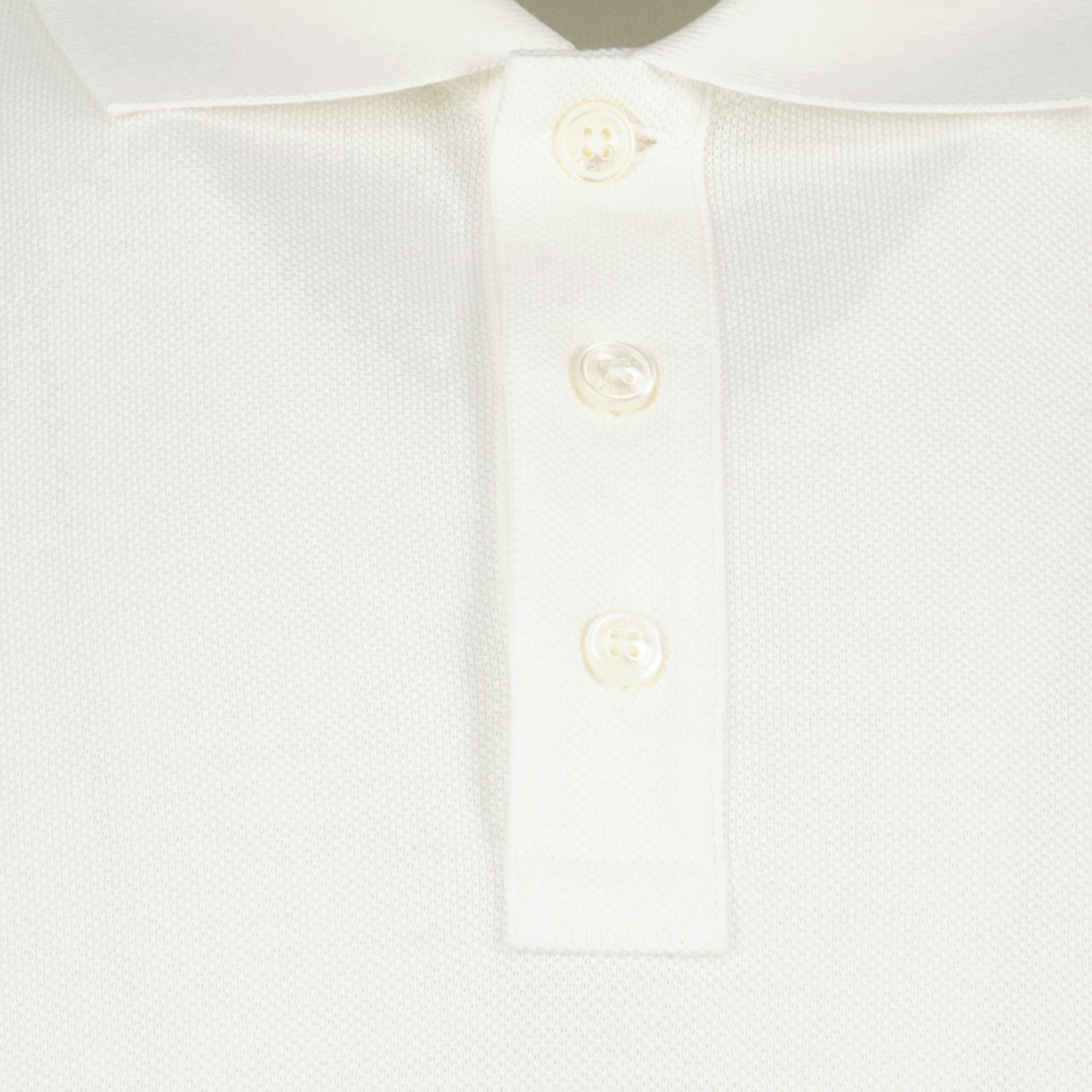 Polos ホワイトコットンピケポロ Moncler Blanc Homme