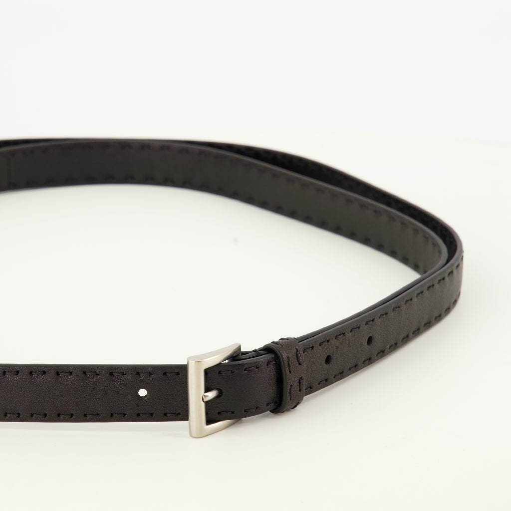 Ceintures Schwarzer Nappa-Leder-Gürtel Prada Noir Femme