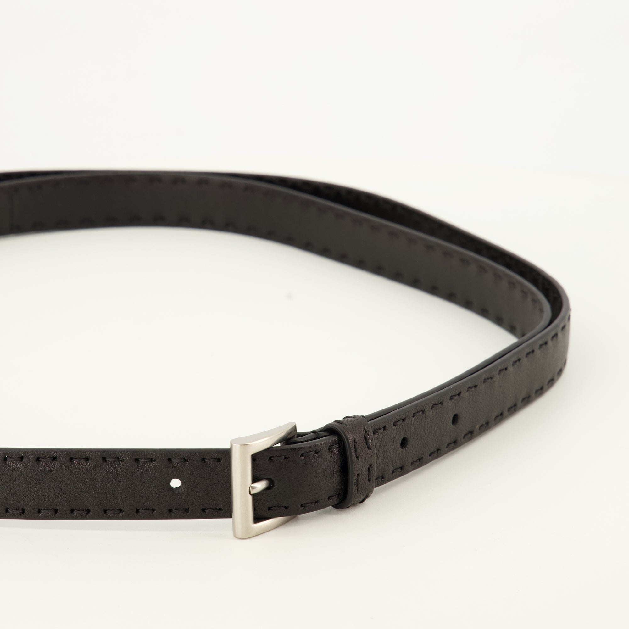 Ceintures ブラック ナッパ レザー ベルト Prada Noir Femme