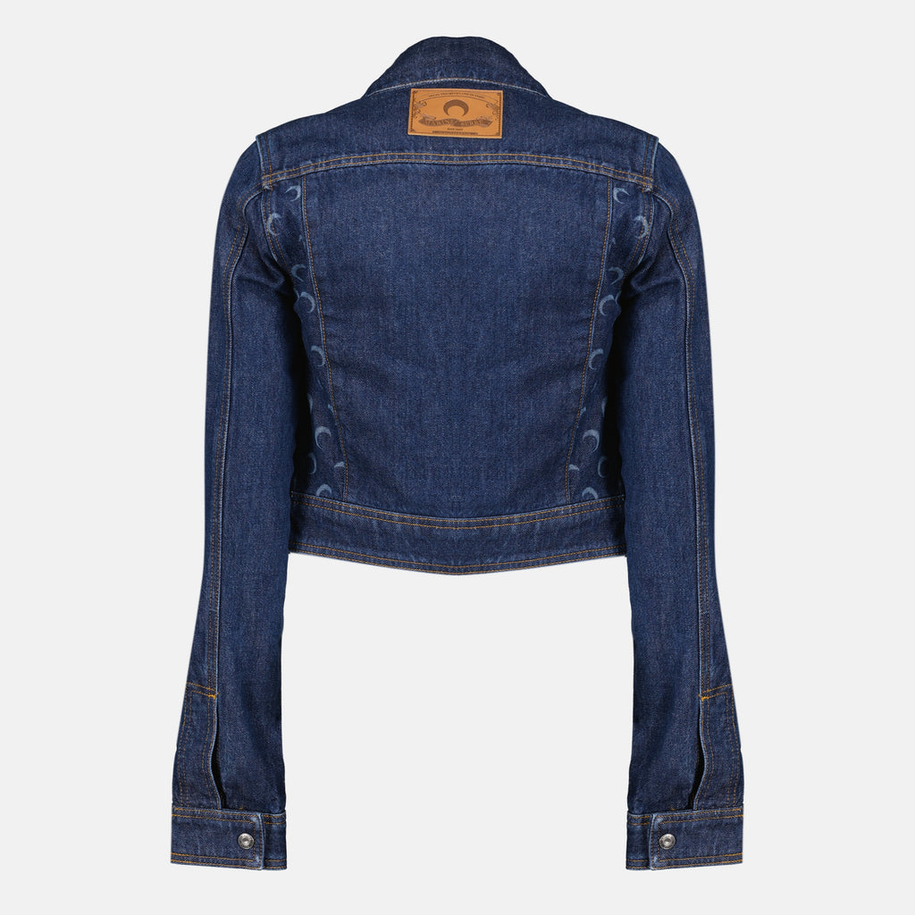 Vestes Casaco de Jean Trucker Azul Escuro Marine Serre Bleu foncé Femme