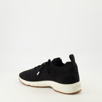 Immagine delle sneakers B80 nere da uomo di Dior - Collezione Autunno-Inverno 2025 - Vista tre quarti posteriore destra