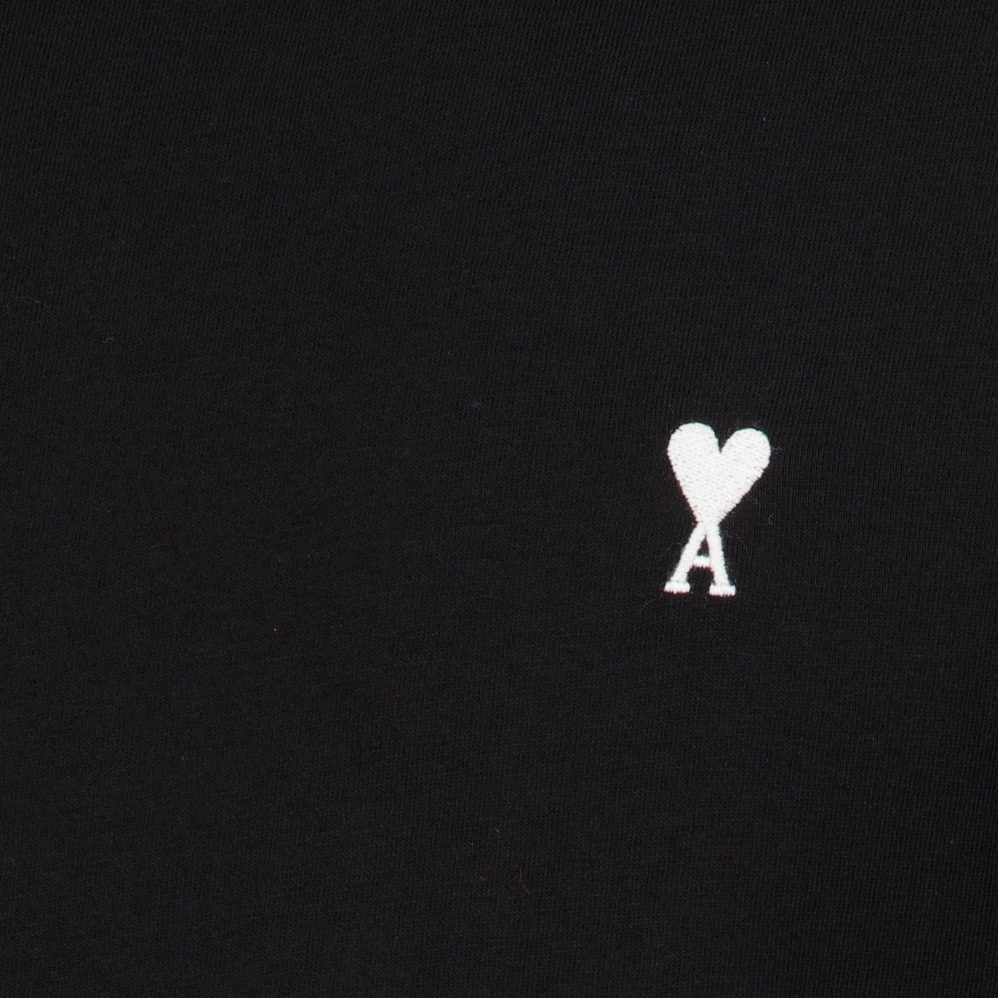 T-shirts T-shirt noir en coton Ami PARIS Noir Homme