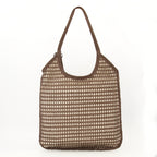 Sacs cabas Borsa Ivy in Raffia all'uncinetto Marrone Miu Miu Marron Femme