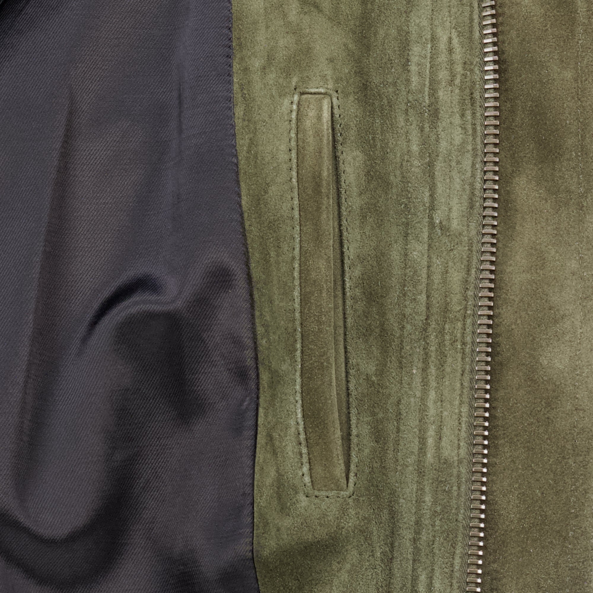 Vestes Kaki Leather Suede Bomber Saint Laurent Kaki Homme