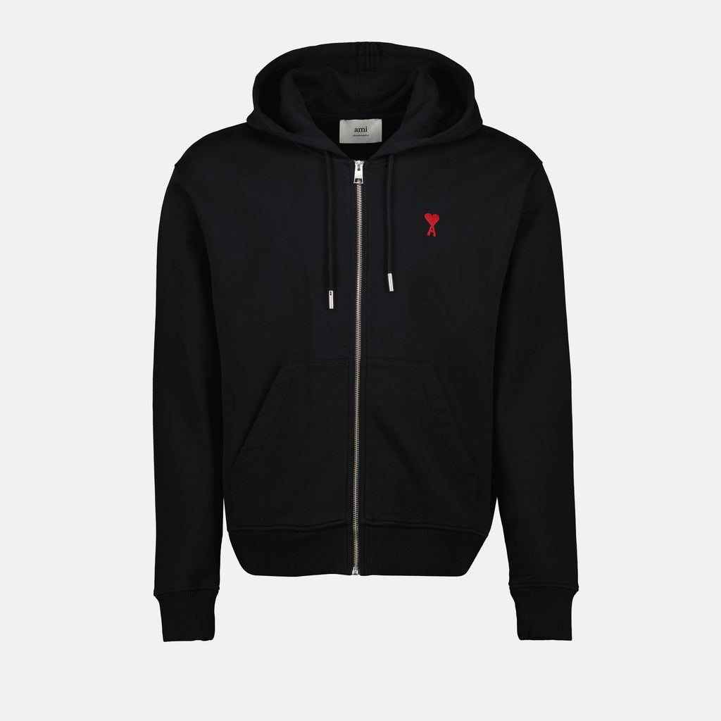 Sudaderas Sudadera con Cremallera Ami de Coeur Ami PARIS Negro Homme
