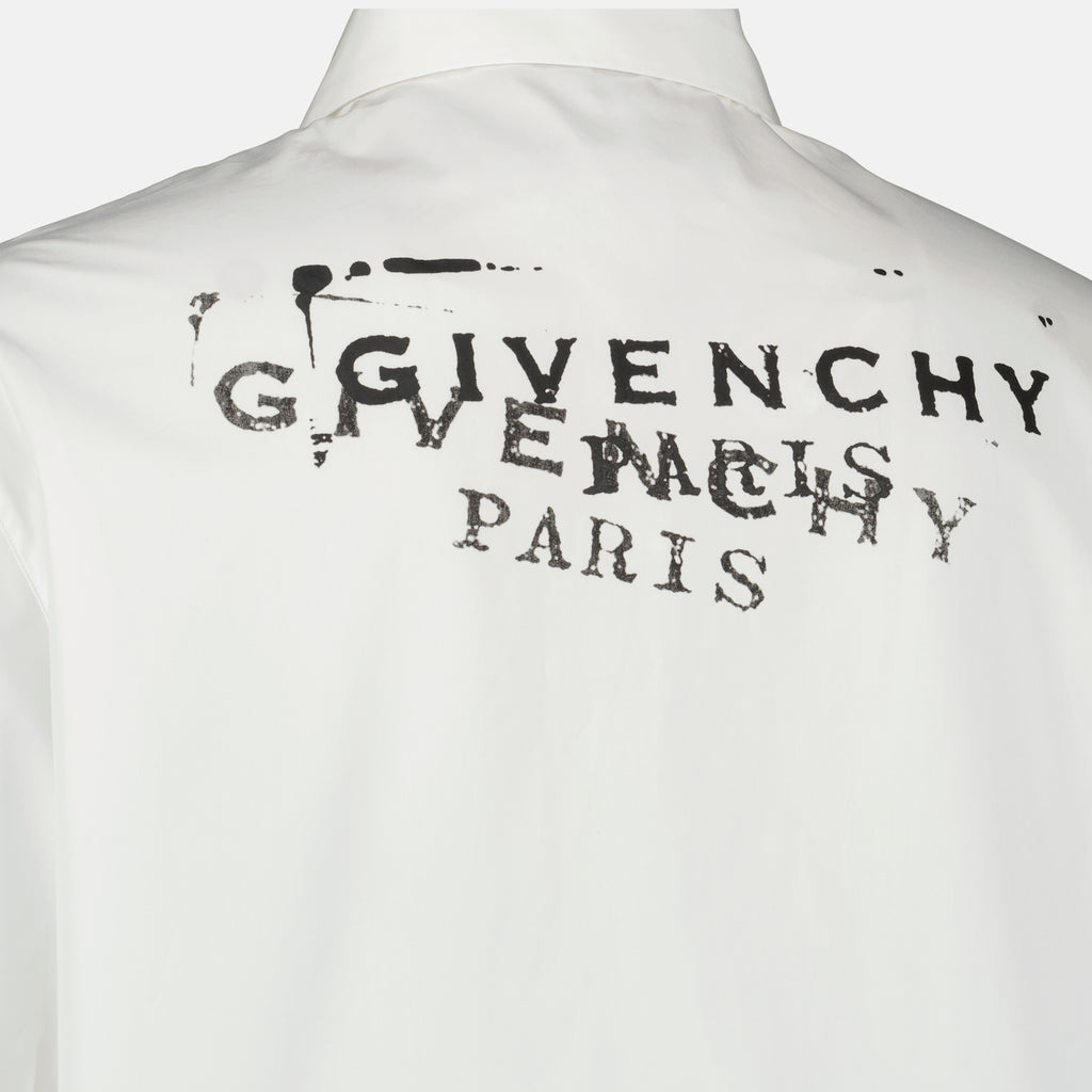 Image de l'article Chemise Givenchy Stamp blanche de la marque Givenchy pour Homme - Saison Printemps-Été 2026 - Vue détaillée_2
