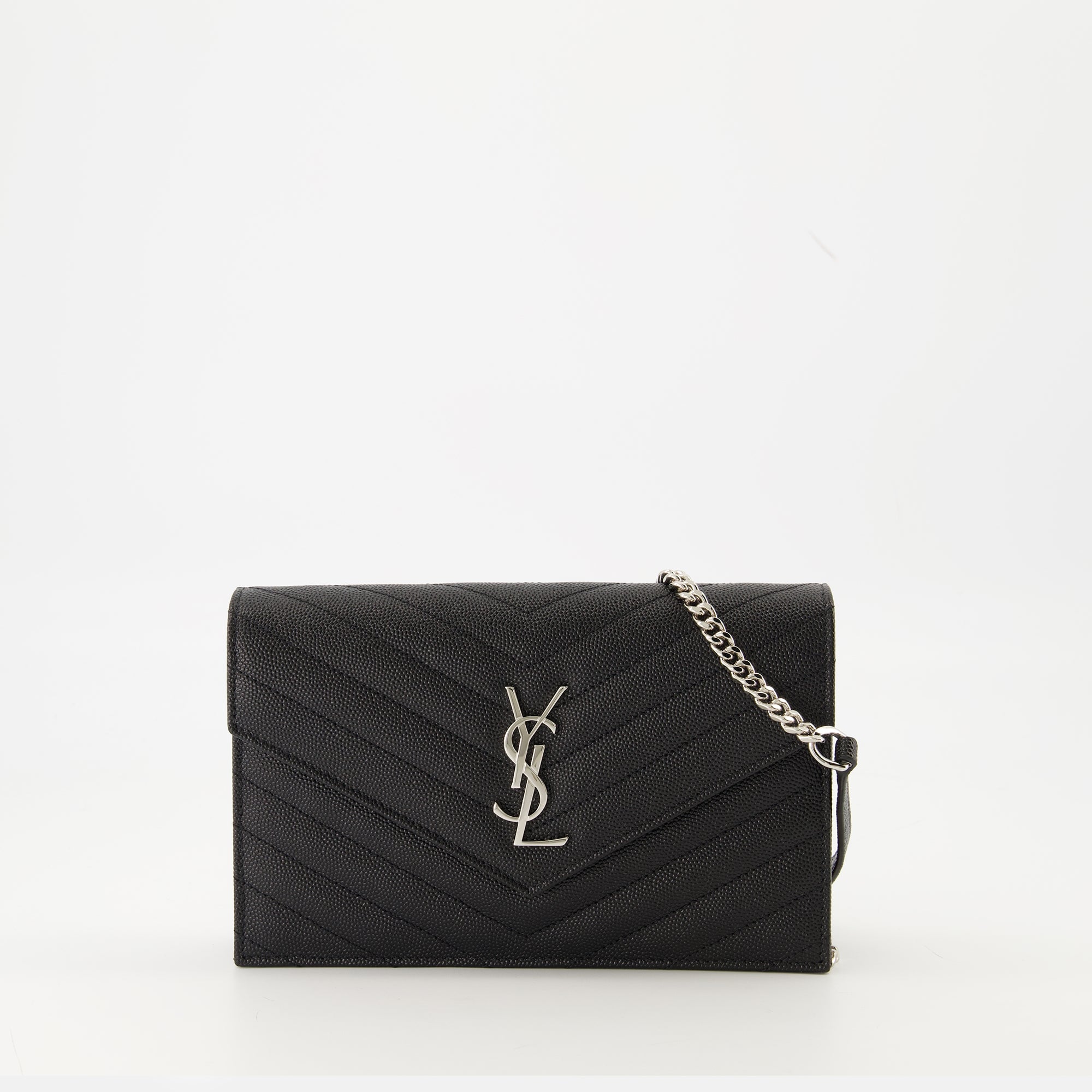 Petite maroquinerie チェーンエンベロープウォレット Saint Laurent Noir Femme