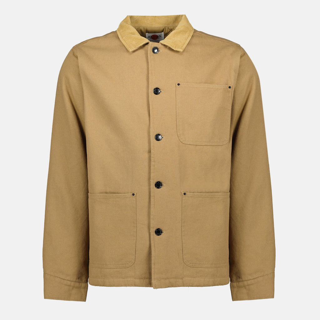 Image de l'article Veste Kyo beige de la marque Japan Rag pour Homme - Saison Automne-Hiver 2025 - Vue de Face