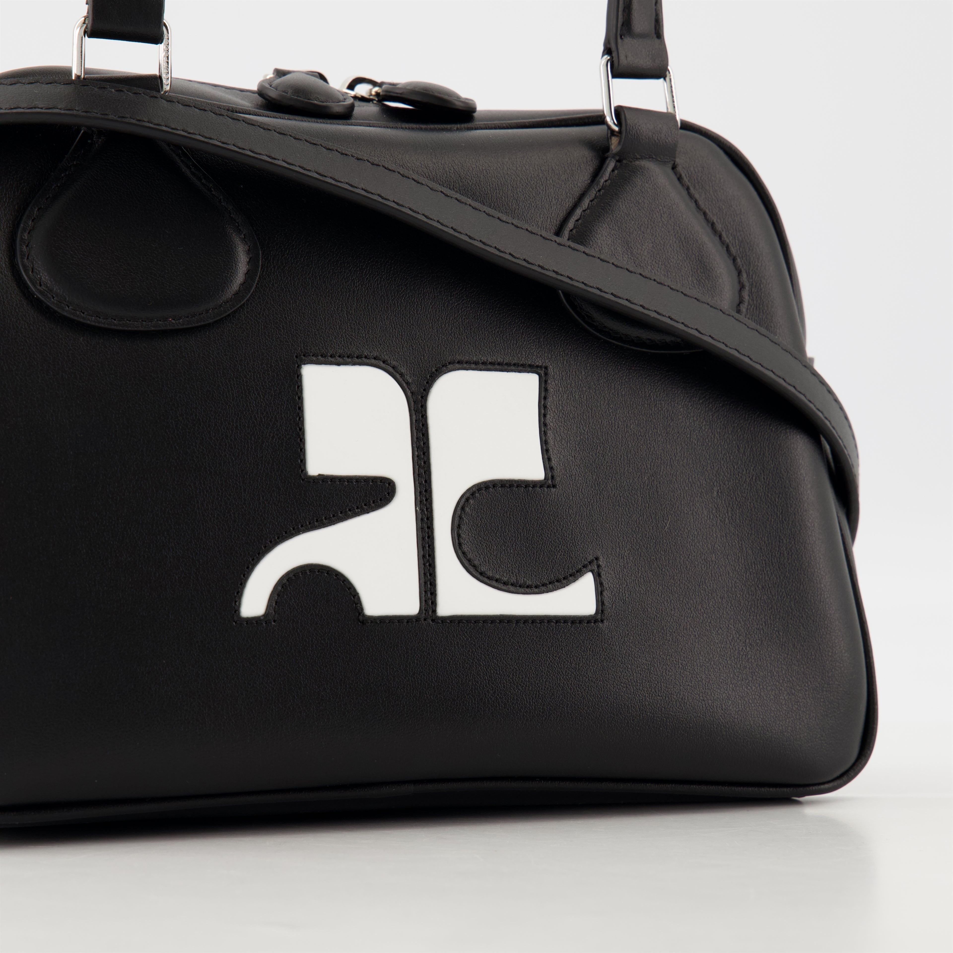 Sacs à main et épaule Sac bowling Réédition Courrèges Noir Unisexe