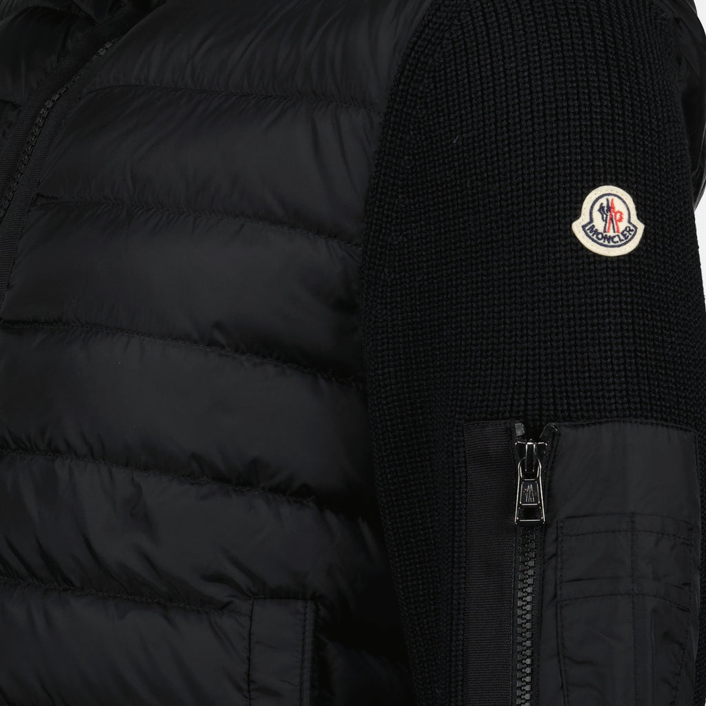 Maille Cardigan com Fecho Moncler Noir Homme