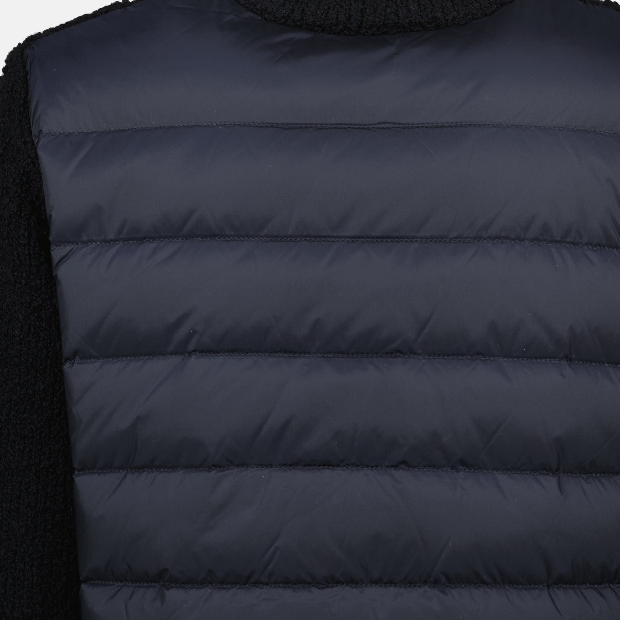 Maille Cardigan bi-matière Moncler Bleu foncé Femme