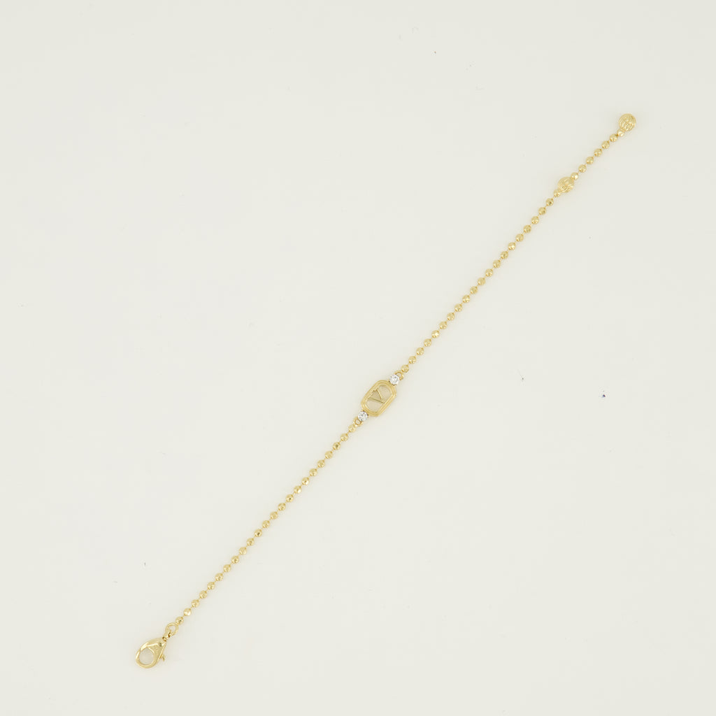 Bijoux Ovalette Bracelet in Metal and Swarovski® Crystals Gold Valentino Garavani Doré Femme