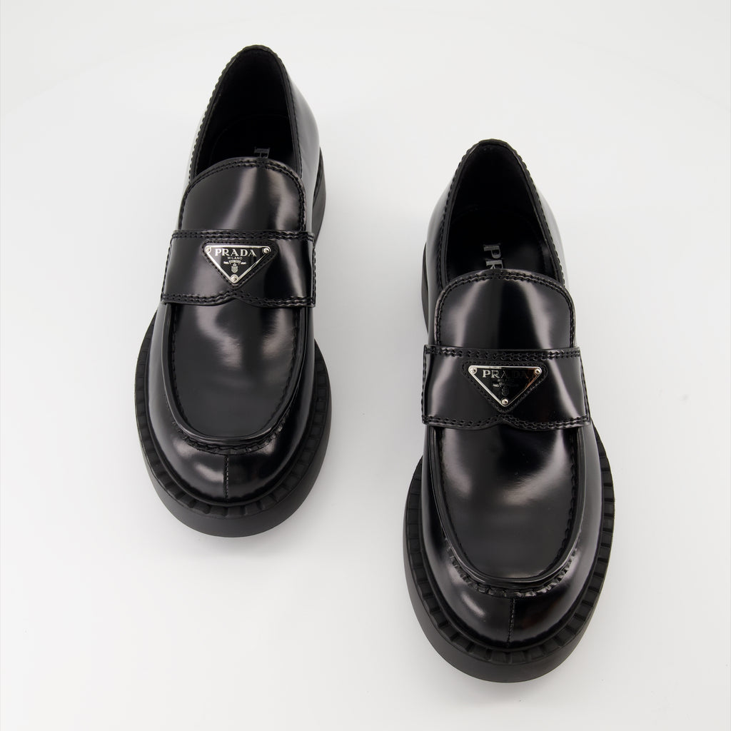 Mocassins Mocassins en cuir Prada Noir Homme