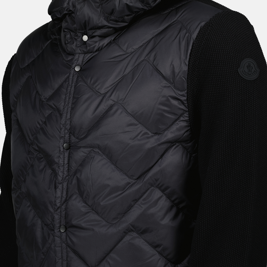 Jaquetas Casaco Matelassé Bicolor Moncler Preto Homme
