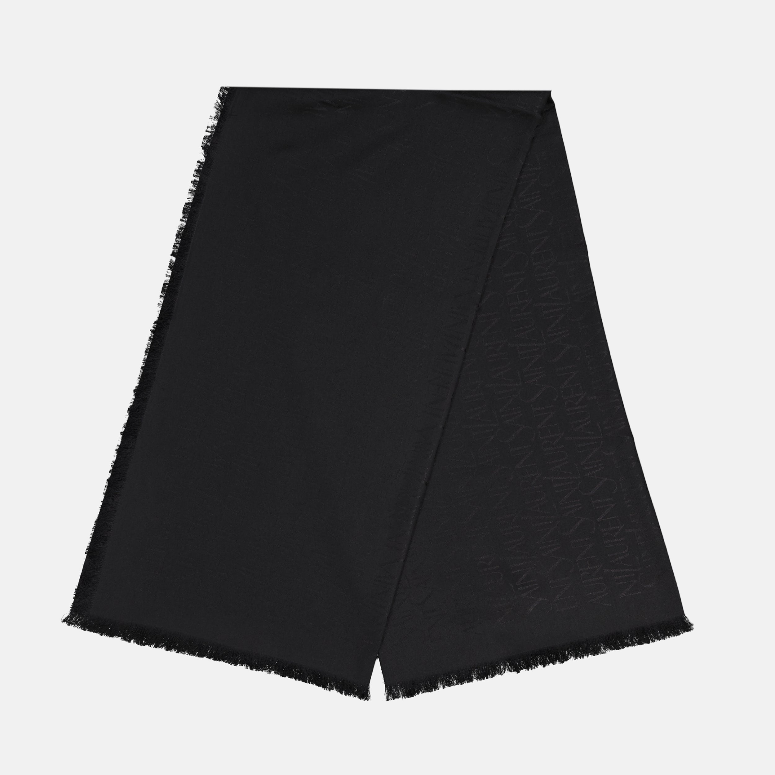 Bild des Seiden- und Wollquadrats von Saint Laurent für Männer - Herbst-Winter 2025 - Rückansicht