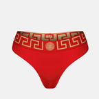 Moda de playa Greca Bikini Bottom Versace Rojo Femme