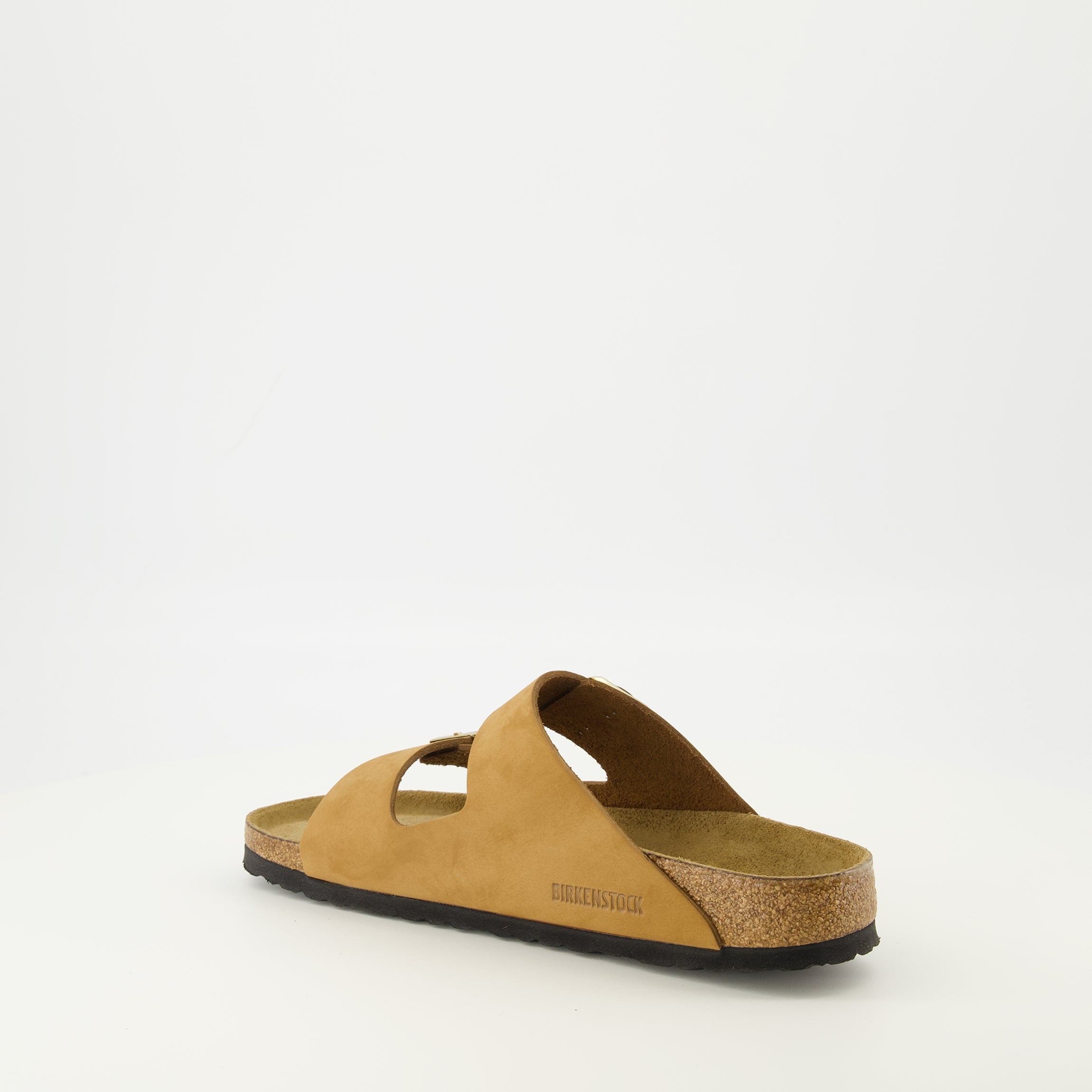 Image de l'article Sandales Arizona marron de la marque Birkenstock pour Unisex - Saison Printemps-Été 2026 - Vue trois quarts arrière droite