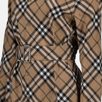 Vestidos Vestido Camisa Xadrez Burberry Bege Femme