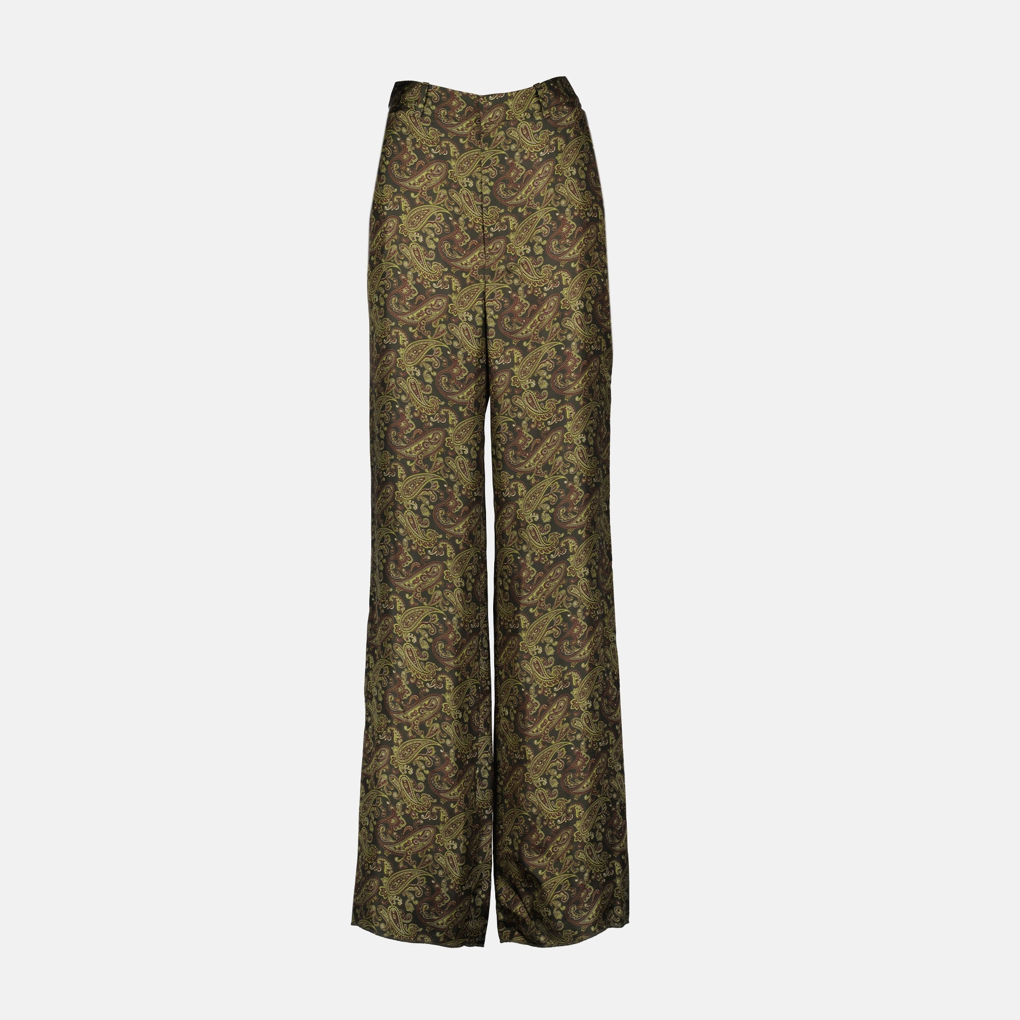 Pantalons Pantalon en soie Saint Laurent Vert Femme