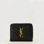 Immagine del portafoglio Cassandre nero di Saint Laurent per Donna - Collezione Primavera-Estate 2026 - Vista Frontale