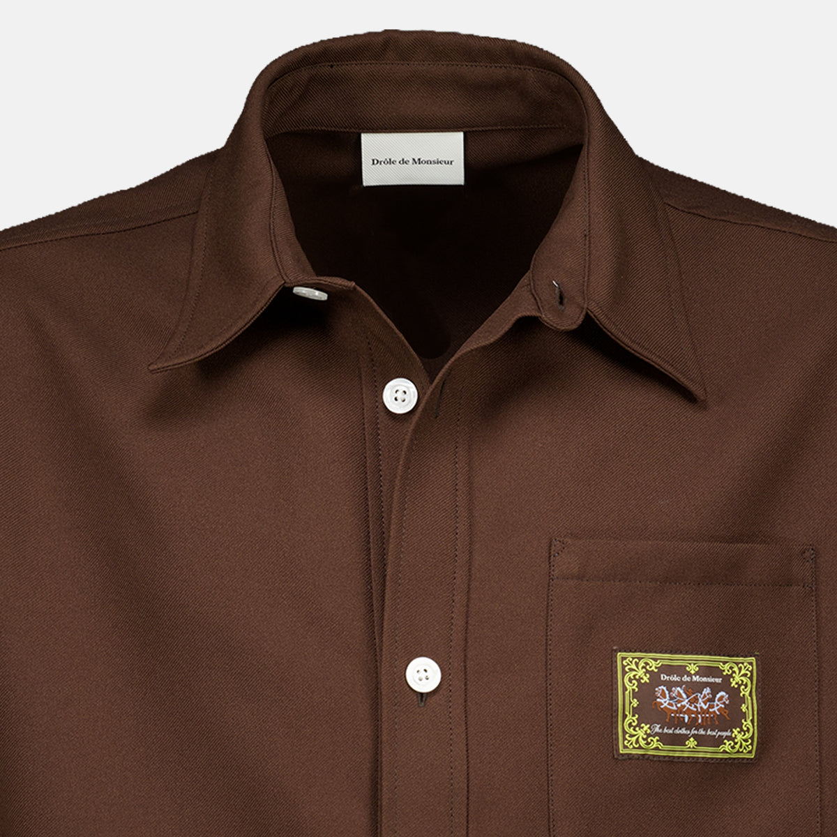 Chemises Brown Elastic Shirt Drole De Monsieur Marron Homme
