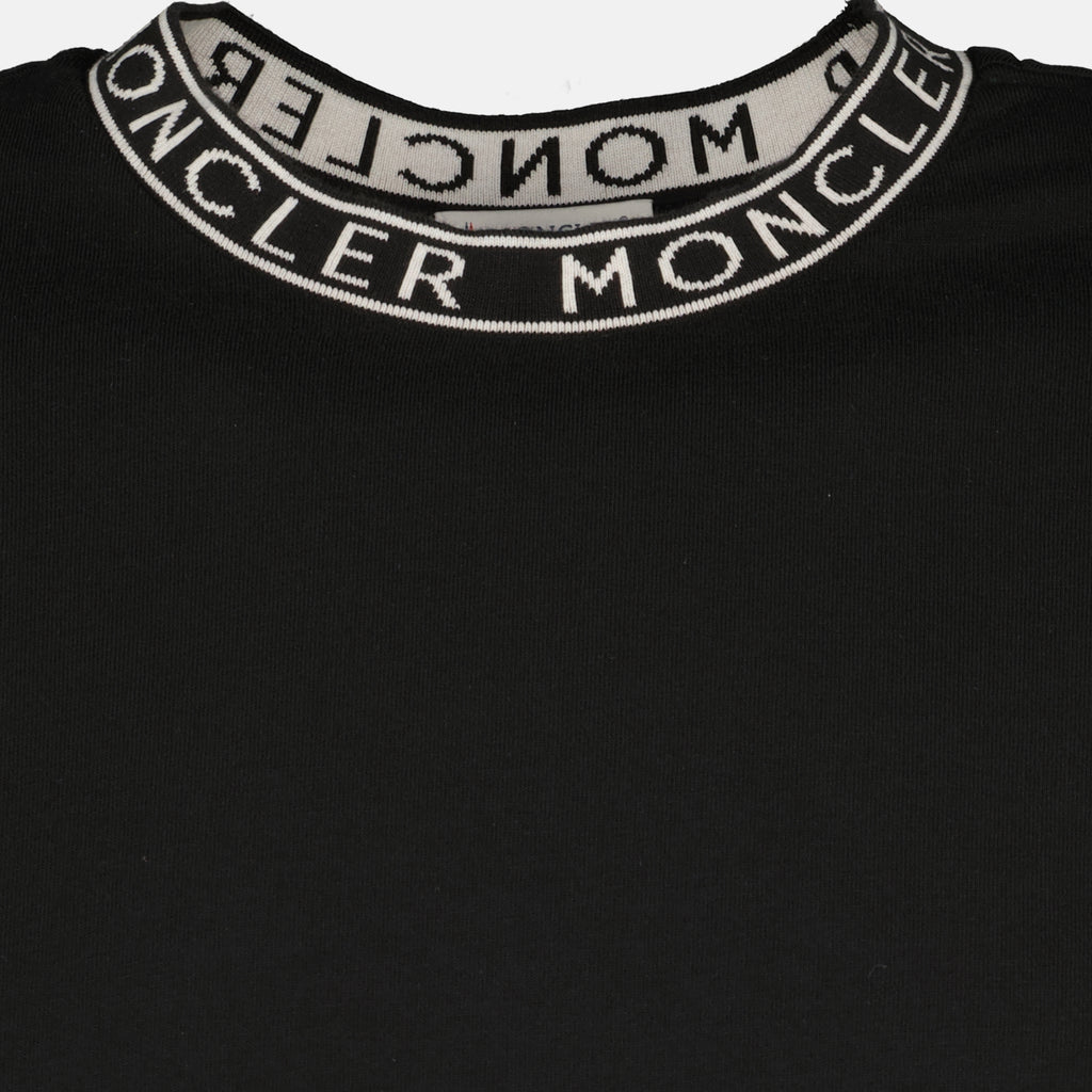 Image de l'article T-shirt logo noir de la marque Moncler pour Homme - Saison Printemps-Été 2026 - Vue détaillée_2