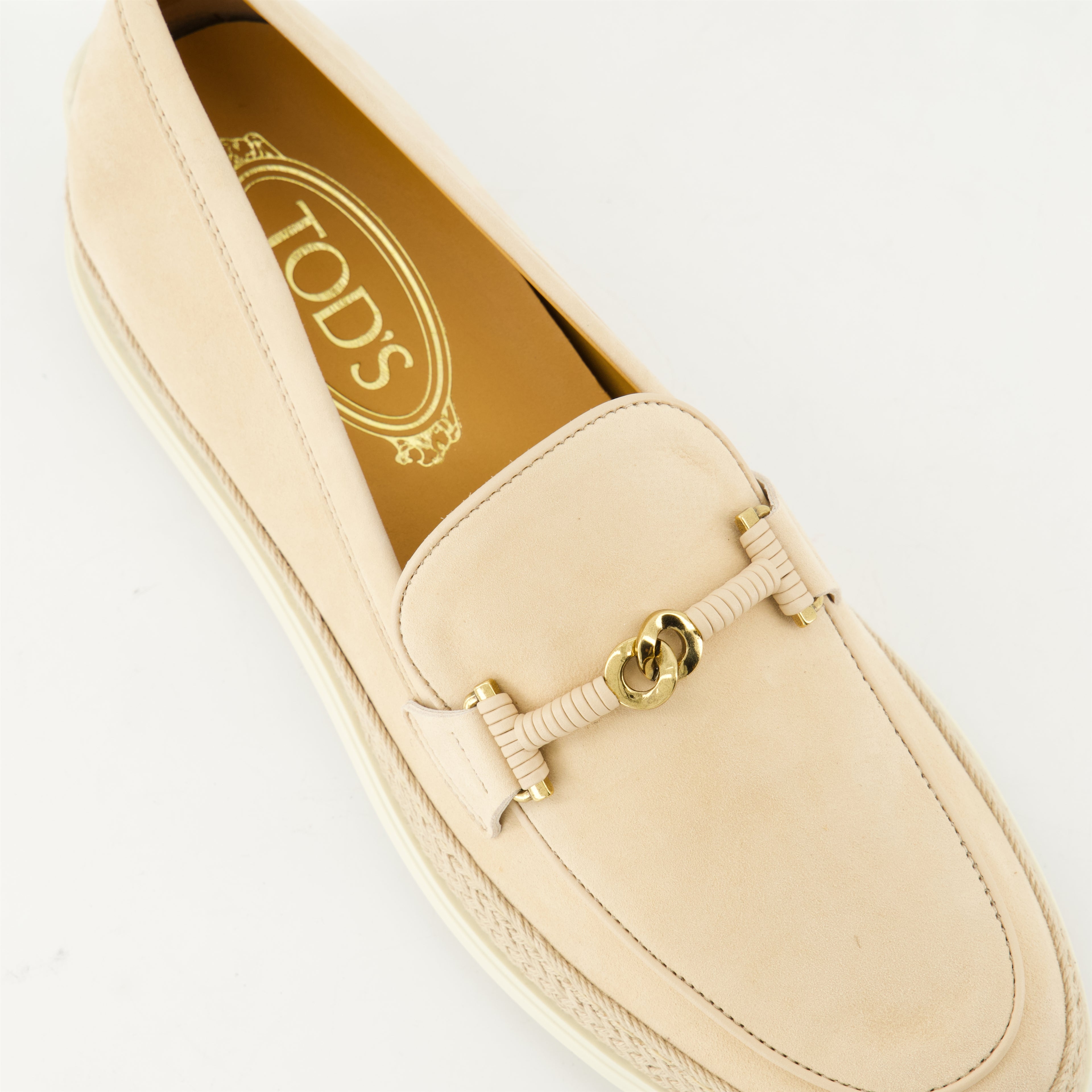 Mocassins Mocassins en cuir velours Tod's Beige Femme