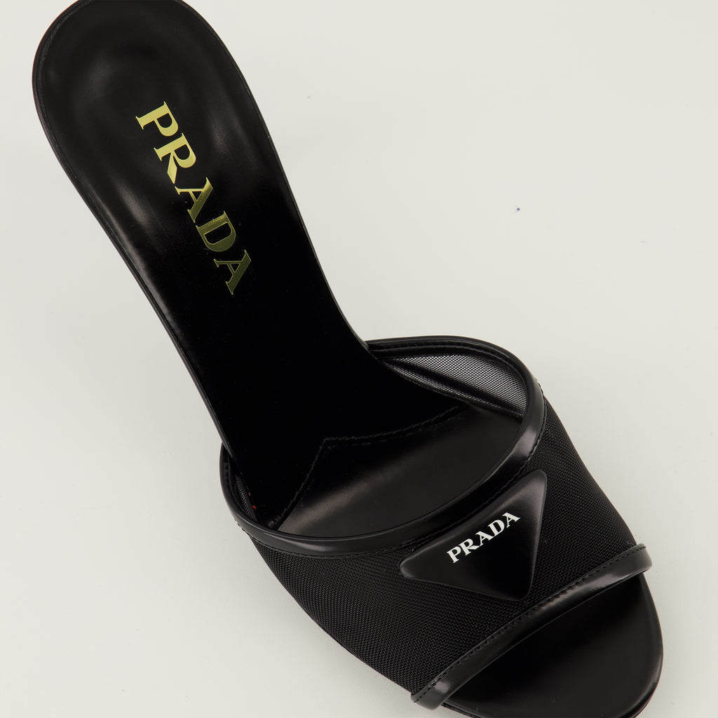 Image de l'article Sandales à talons noir de la marque Prada pour Femme - Saison Printemps-Été 2026 - Vue détaillée de haut