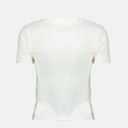 ブランドMm6の女性用白い印刷Tシャツの記事の画像 - 2026年春夏シーズン - 背面ビュー