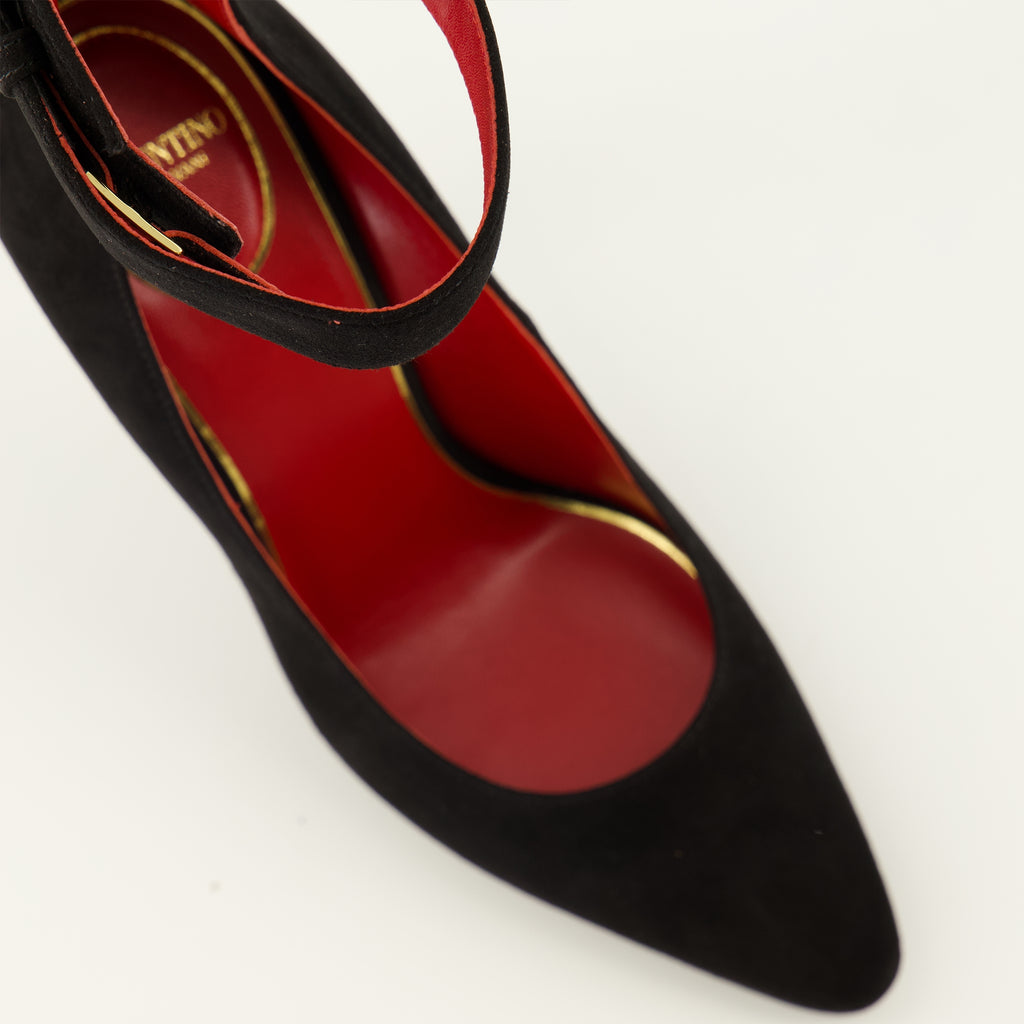 Escarpins Schwarze Lederpumps Valentino Garavani Noir Femme