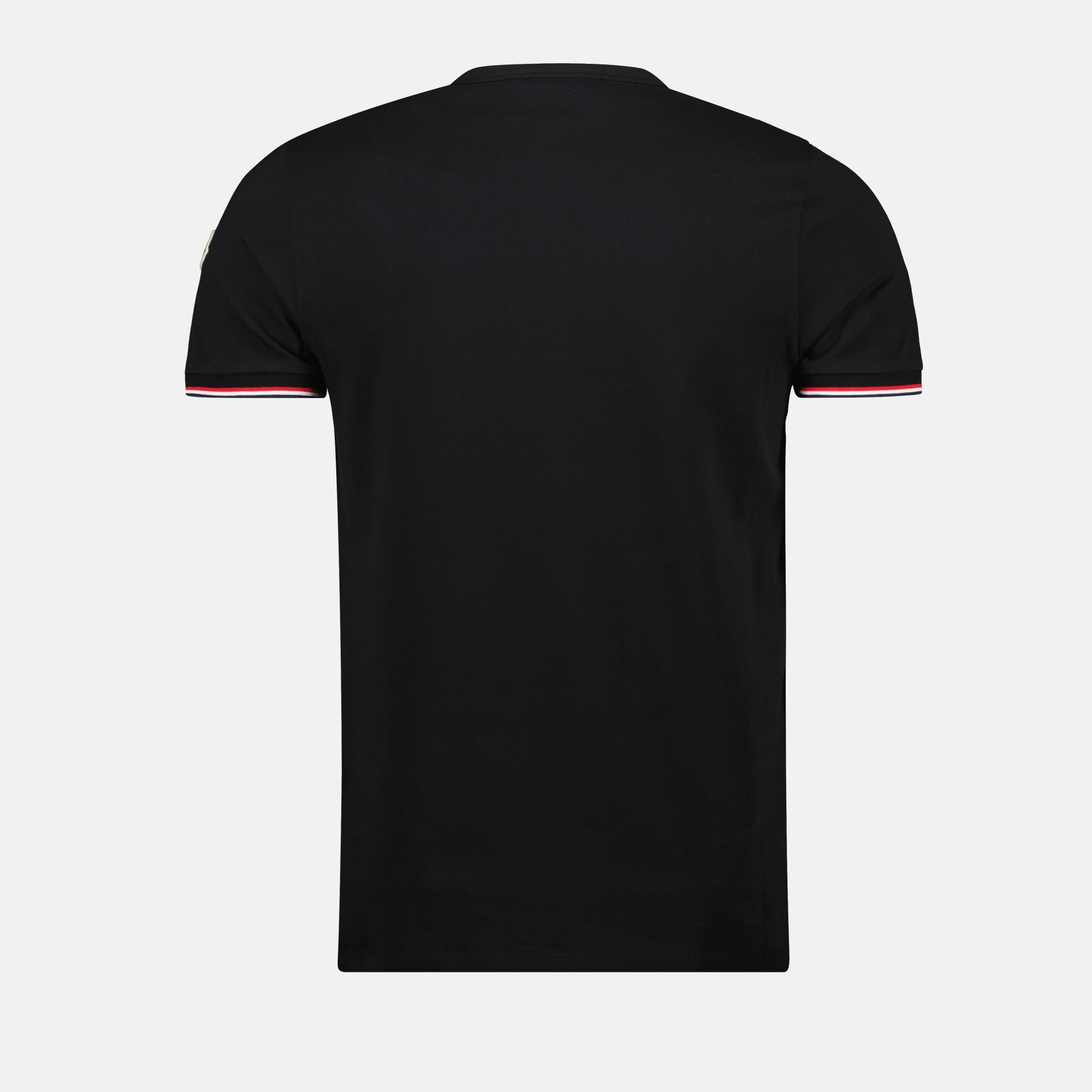 Camisetas T-shirt com Listra Tricolor Moncler Preto Homme