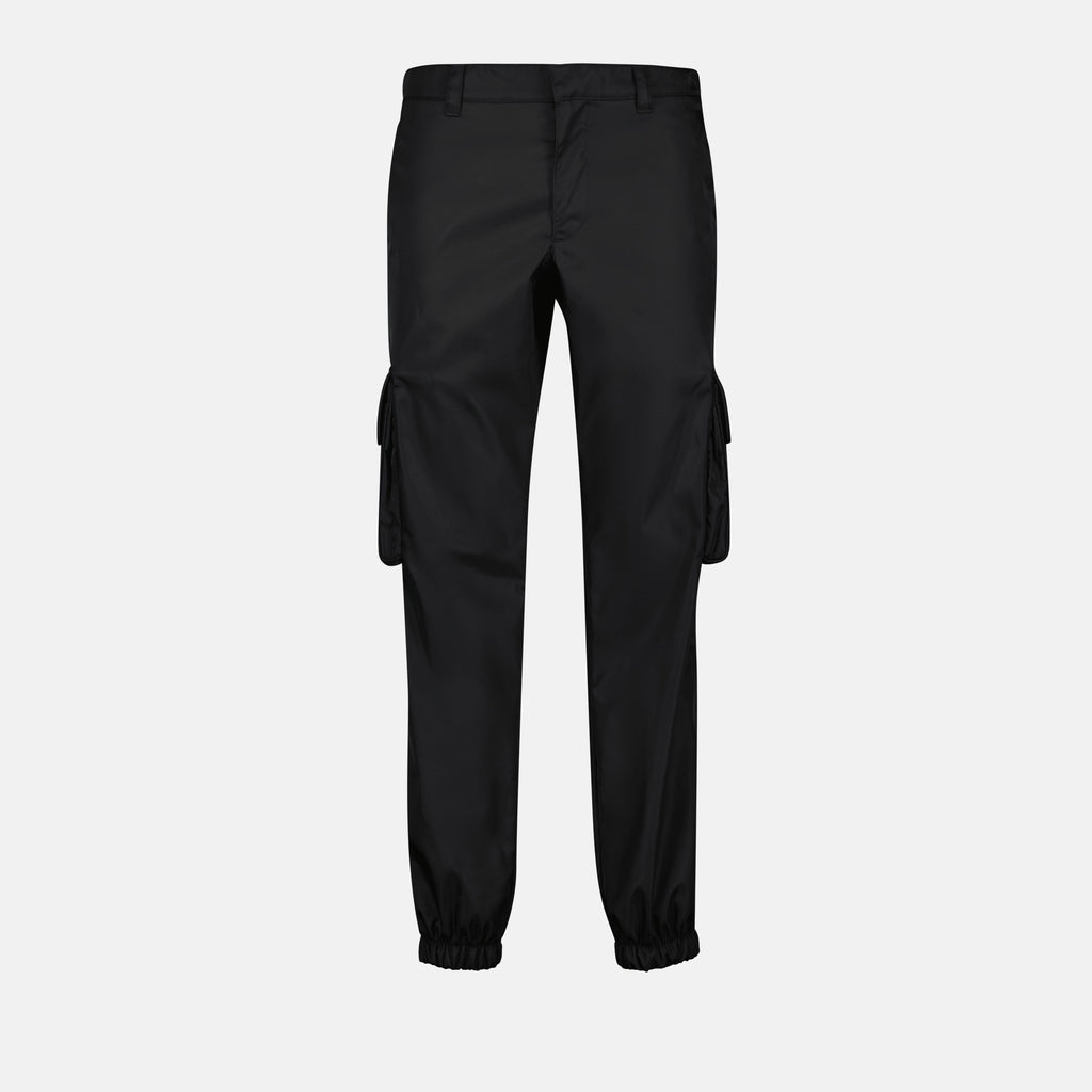 Pantalones Pantalon cargo en Re-Nylon Prada Negro Homme
