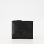 Small leather goods Voulez-Vous Leather Wallet Ami PARIS Black Unisex