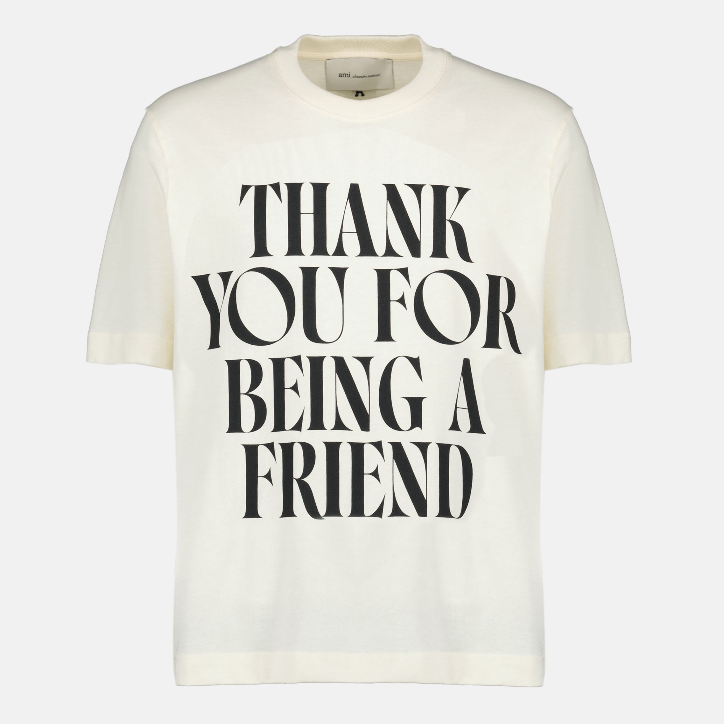 Image de l'article T-shirt imprimé blanc de la marque Ami PARIS pour Unisex - Saison Printemps-Été 2026 - Vue de Face