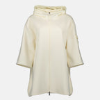 Jacken Reißverschluss-Wollcape Moncler Weiß Damen