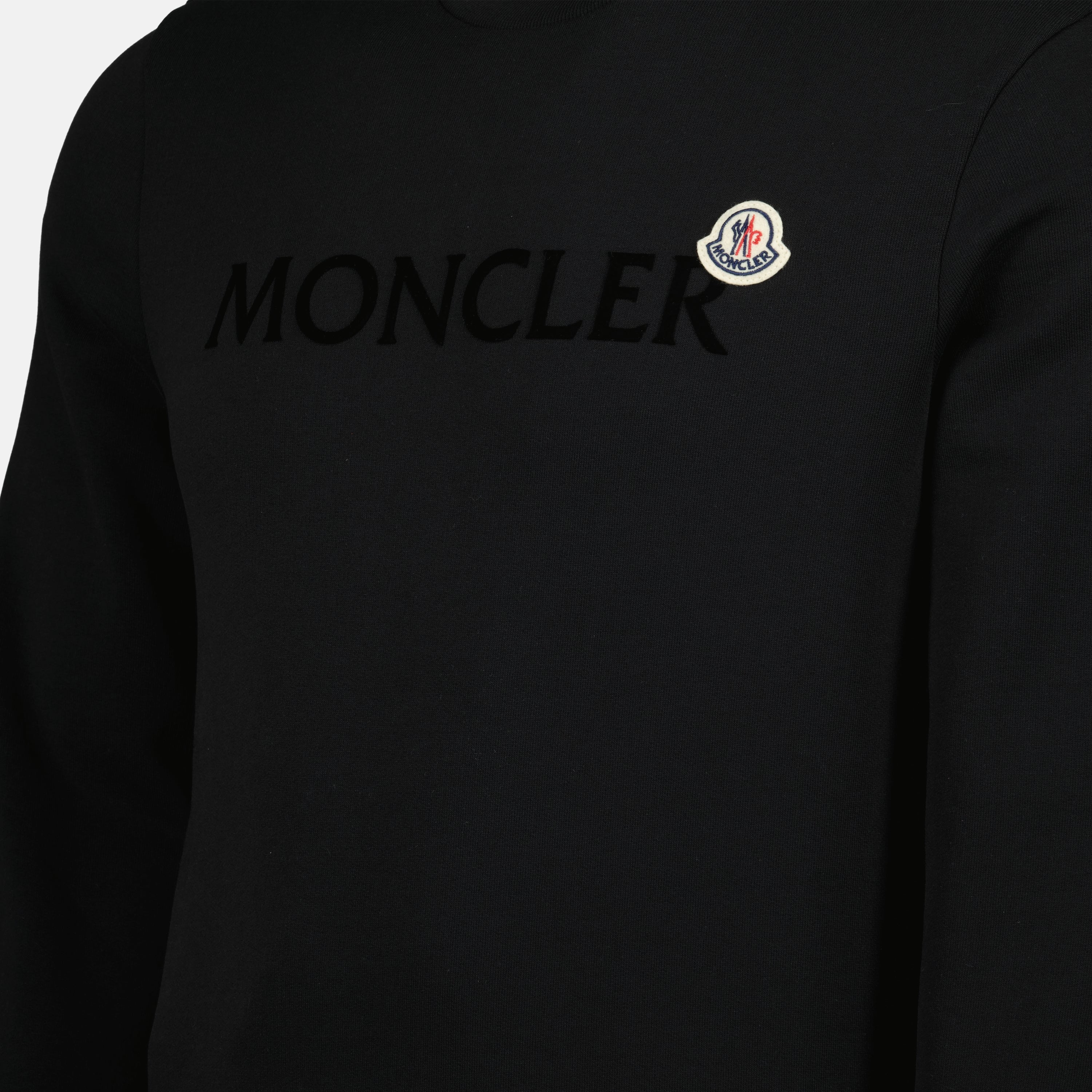 Moletons Sweat en coton à logo Moncler Preto Homme