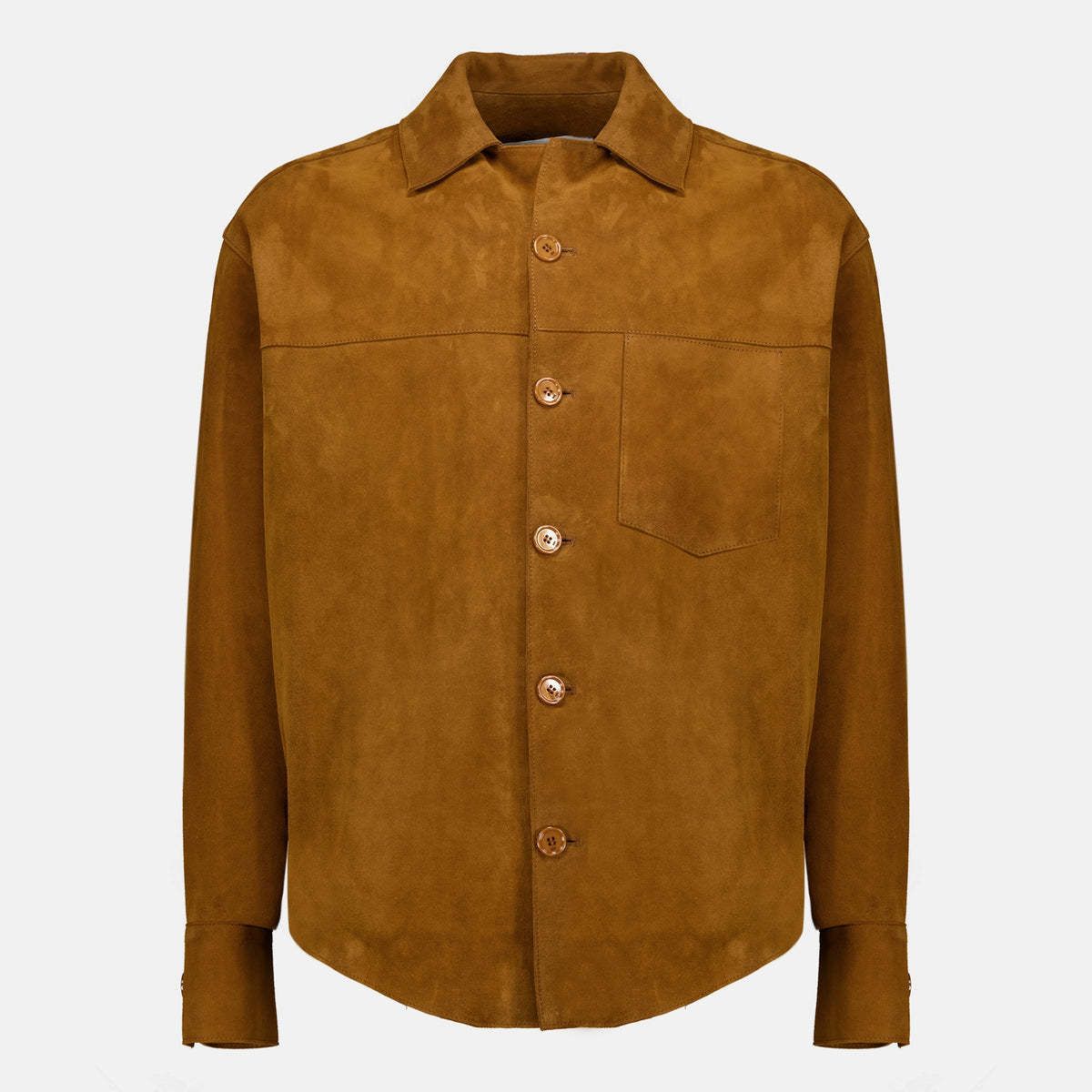 Manteaux Brown Suede Overshirt Ami PARIS Marron Unisexe